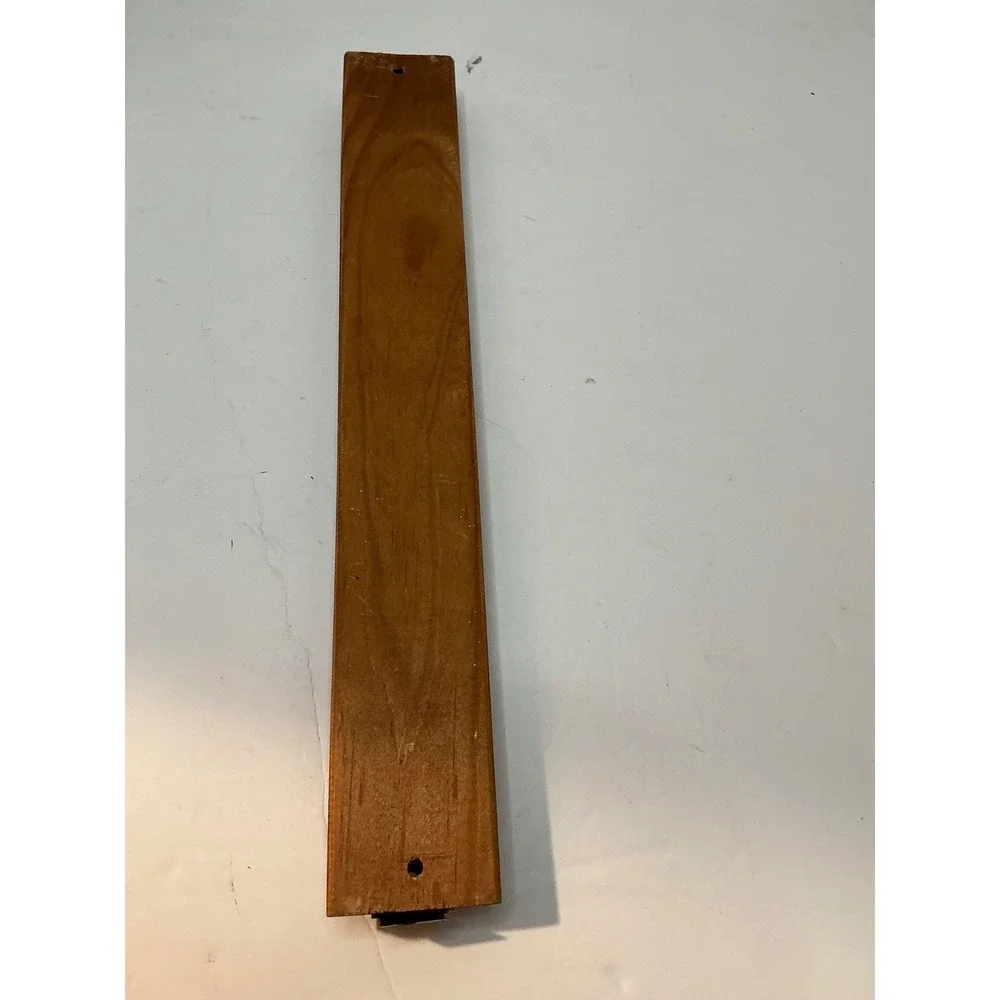 Vintage Tie Rack Wood Brass 24‎ Hook Wall Mount Belt Organizer Brown